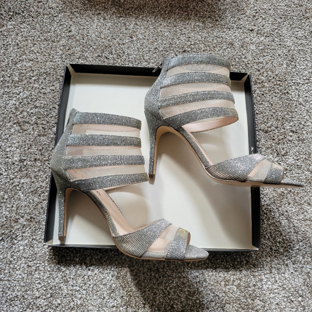 Touch of Nina Steel Luna Glitter Heels